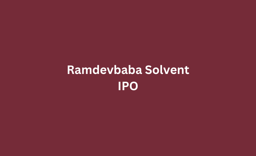 Ramdevbaba Solvent IPO GMP