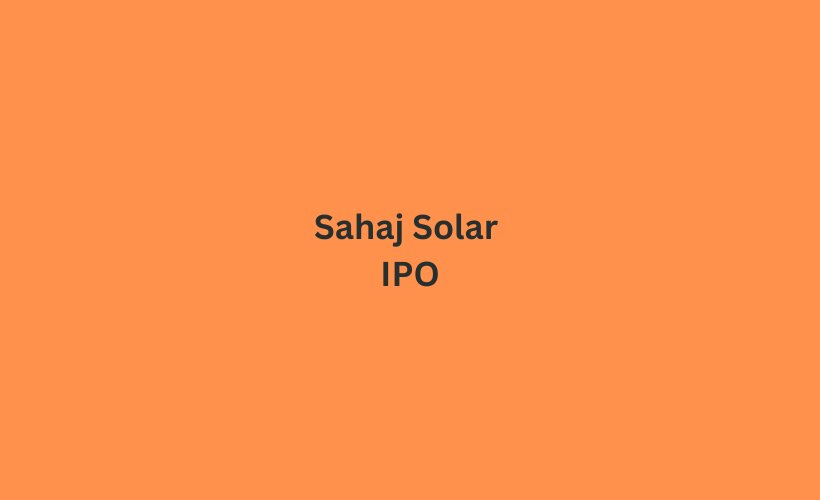 Sahaj Solar IPO GMP